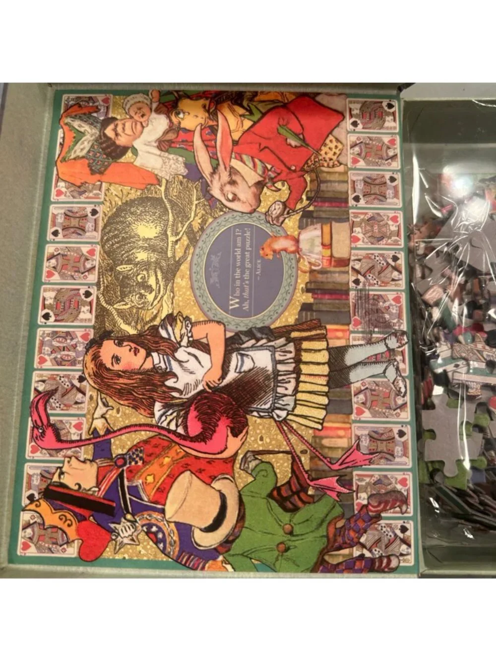 Alice In Wonderland 500 Piece Jigsaw Puzzle Book Queen Cheshire Potter Style